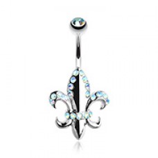 Royal Fleur De Lis Belly Button Ring
