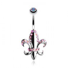 Royal Fleur De Lis Belly Button Ring