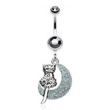 Moonlight Dream Kitty Belly Button Ring