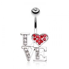 Charming LOVE Belly Button Ring