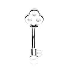 Dainty Princess Key Belly Button Ring