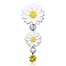 Beach Sunflower Reverse Belly Button Ring