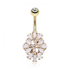 Golden Gilia Delight Flower Belly Button Ring