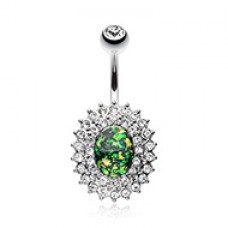 Radiant Opal Sparkle Belly Button Ring