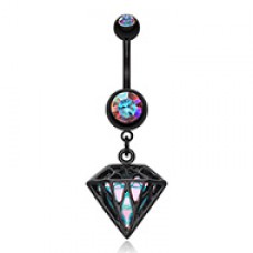 Colorline Urban Irisdescent Diamond Belly Button Ring