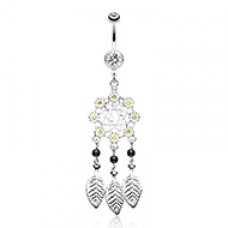Daisy Glam Dreamcatcher Belly Button Ring