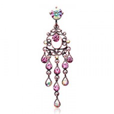 Vintage Brass Burnish Rustica Chandelier Belly Button Ring