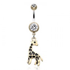 Vintage Boho Giraffe Belly Button Ring