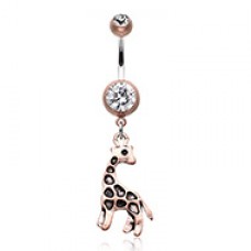 Vintage Boho Giraffe Belly Button Ring