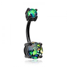 Colorline Opal Sparkle Prong Set Belly Button Ring