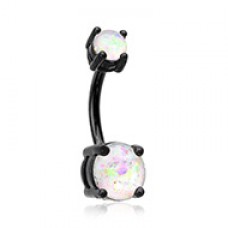 Colorline Opal Sparkle Prong Set Belly Button Ring