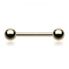 Gold Plated Basic Steel Nipple Barbell