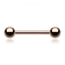 Rose Gold Plated Basic Steel Nipple Barbell