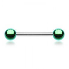 Colorline PVD Ball Top Steel Nipple Barbell