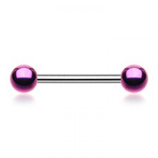 Colorline PVD Ball Top Steel Nipple Barbell