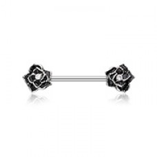Classic Rose Sparkle Nipple Barbell Ring