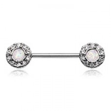 Opal Elegance Nipple Barbell Ring