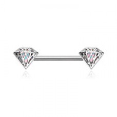 Sparkling Diamond Revo Inlay Nipple Barbell Ring