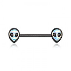 Black Out of this World Alien Nipple Barbell Ring