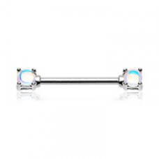 Revo Double Prong Gem Nipple Barbell Ring