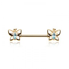 Spread your Wings and Fly Butterfly Nipple Barbell Ring