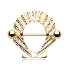 Golden Ariel Seashell Nipple Shield Ring