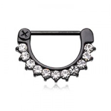 Colorline PVD Glistening Multi-Gem Nipple Clicker