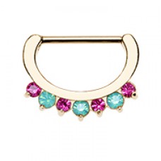 Golden Classic Precious Gem Sparkle Nipple Clicker