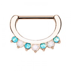 Rose Gold Classic Opal Sparkle Nipple Clicker