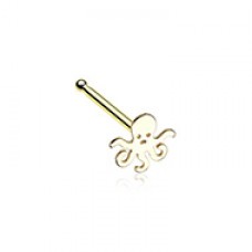 Golden Evil Octopus Nose Stud Ring