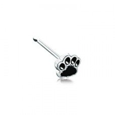 Animal Lover Paw Print Nose Stud Ring