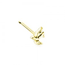 Golden Soaring Swallow Nose Stud Ring
