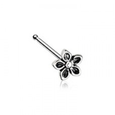 Antique Heirloom Flower Nose Stud Ring