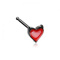Blacken Devil's Heart Nose Stud Ring