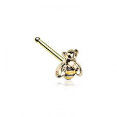 Golden Buzz off Bumble Bee Nose Stud Ring