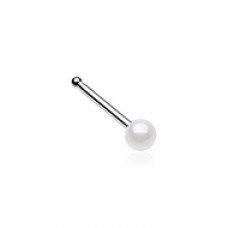 Luster Pearl Ball Steel Nose Stud Ring