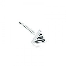 Pharoah Striped Triangle Nose Stud Ring