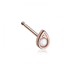Rose Gold Grand Opal TearDrop Nose Stud Ring