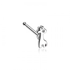 Dainty Baby Giraffe Calf Nose Stud Ring