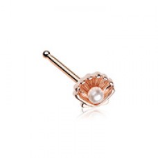 Rose Gold Ariel's Pearl Shell Nose Stud Ring