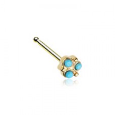 Golden Crop Circles Nose Stud Ring
