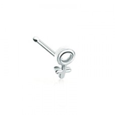 Female Gender Sign Nose Stud Ring