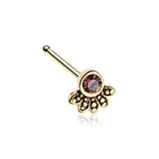 Golden Antique Majestic Sunburst Nose Stud Ring