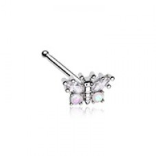 Butterfly Gem Opal Nose Stud Ring