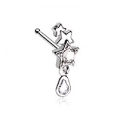 Shooting Stars Dangle Nose Stud Ring