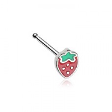 Leafy Strawberry Nose Stud Ring