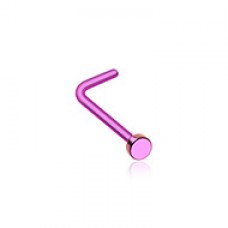 Colored Plate Basic Steel L-Shape Nose Ring