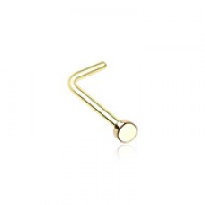 Golden Plate Basic Steel L-Shape Nose Ring