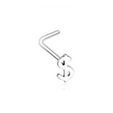 Dollar Money Sign L-Shape Nose Ring