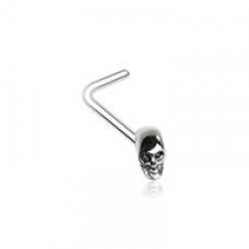 3D Skull Head L-Shape Nose Ring